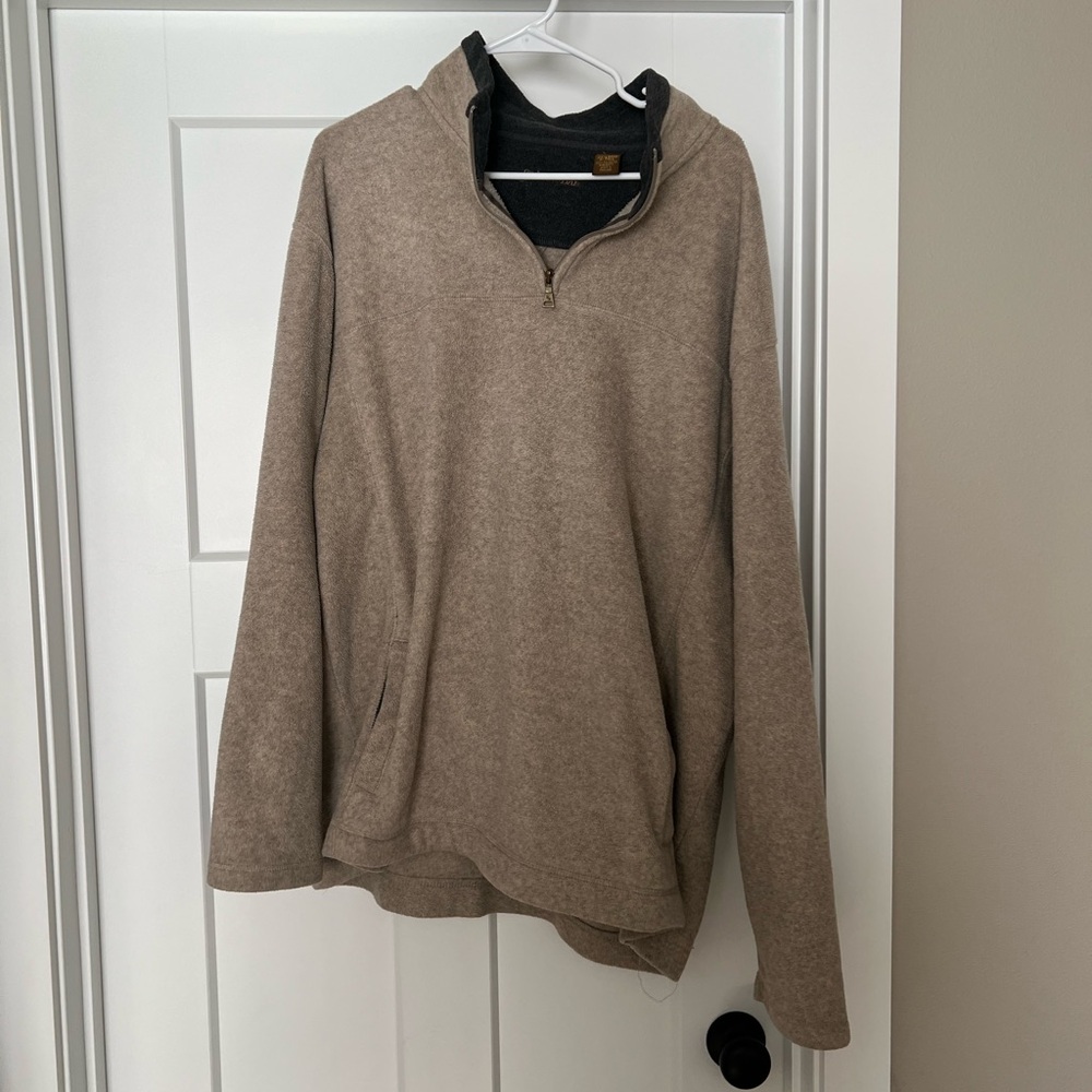St. John's Bay Men's Beige Zip-Up Sweater